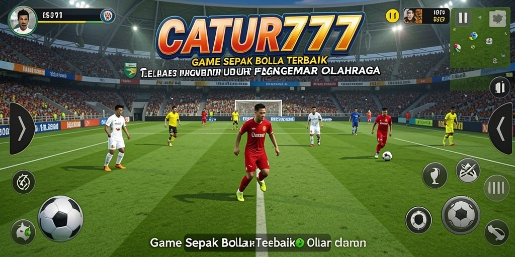 Tangkapan layar dari gameplay seru CATUR777 dengan aksi sepak bola.