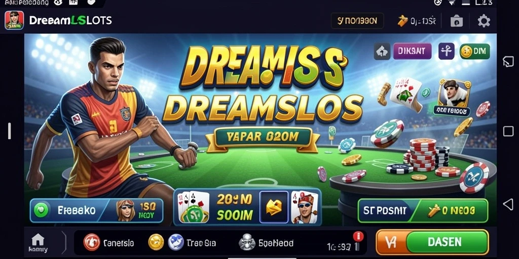 Tampilan gameplay menarik dari aplikasi Sportsbook DREAMSLOTS.