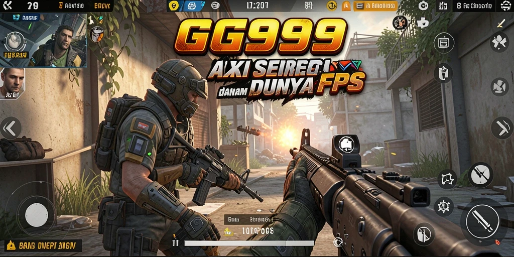 Screenshot gameplay GG999 menampilkan aksi tembak-menembak yang intens dan memukau.