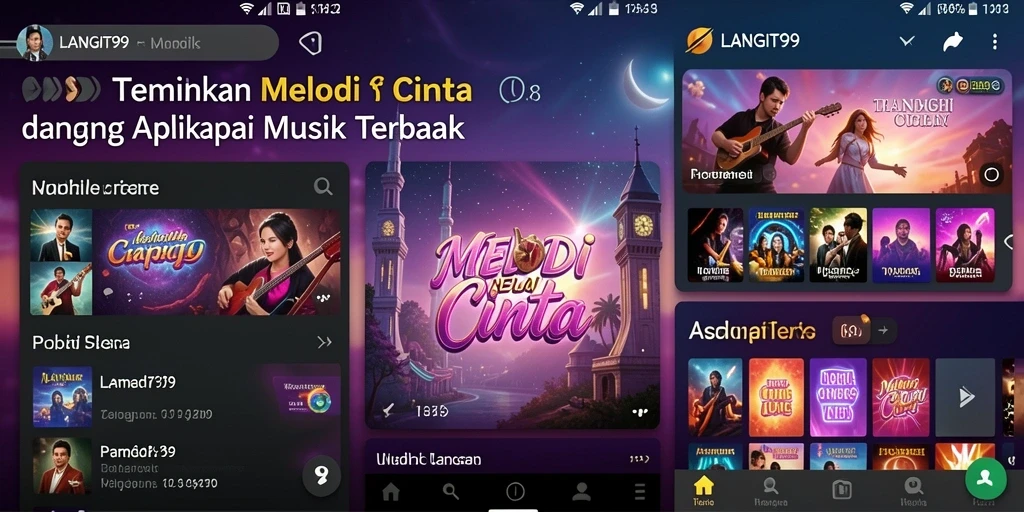Screenshot LANGIT99 menampilkan antarmuka yang interaktif dan berwarna-warni.