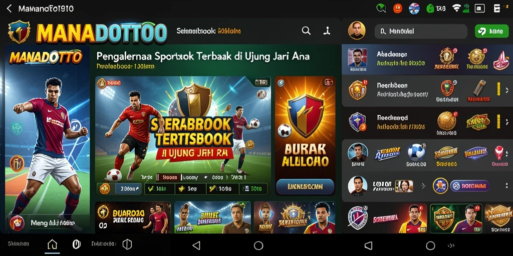 Tampilan menarik dari gameplay taruhan olahraga di MANADOTOTO.