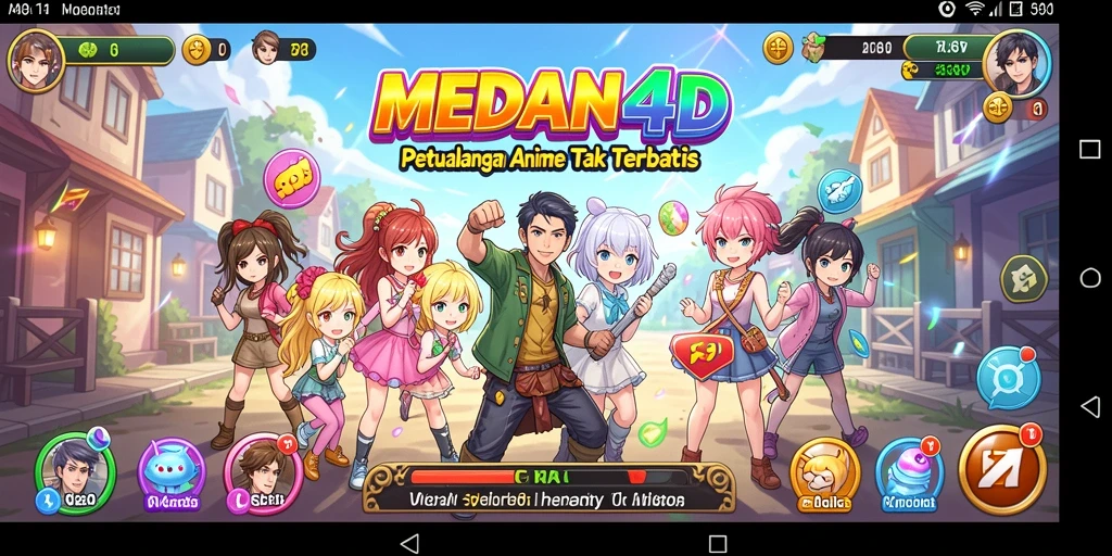 Tampilan menarik dari MEDAN4D menampilkan pertarungan karakter anime.