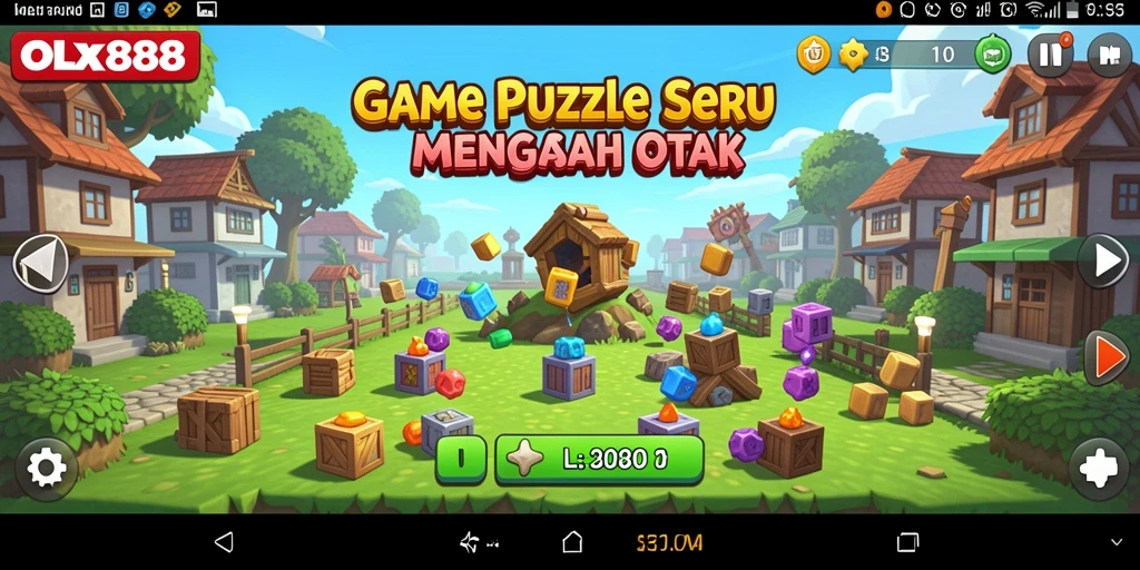 Tampilan gameplay OLX888 menampilkan berbagai tantangan puzzle yang menarik.