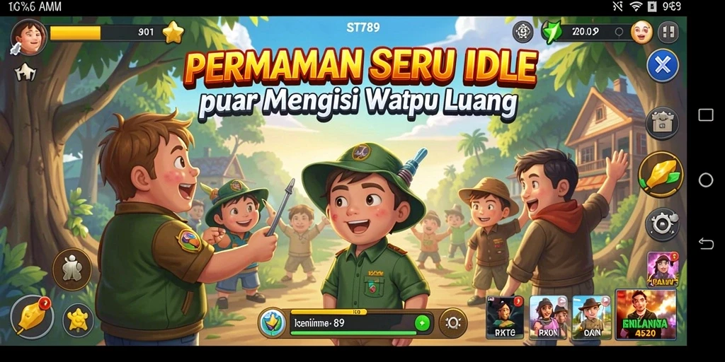 Tampilan gameplay ST789 dengan elemen Idle yang menarik dan menyenangkan.
