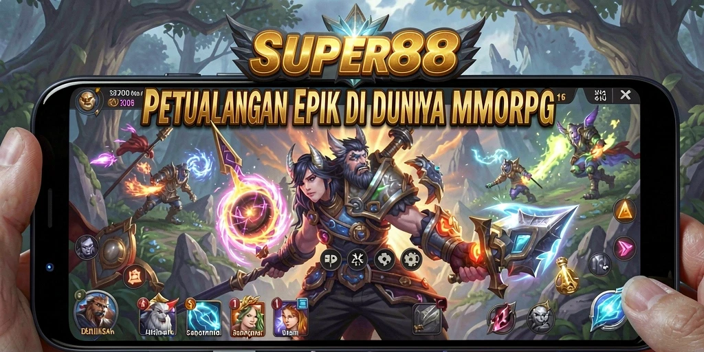 Screenshot gameplay menunjukkan aksi seru di dunia SUPER88.
