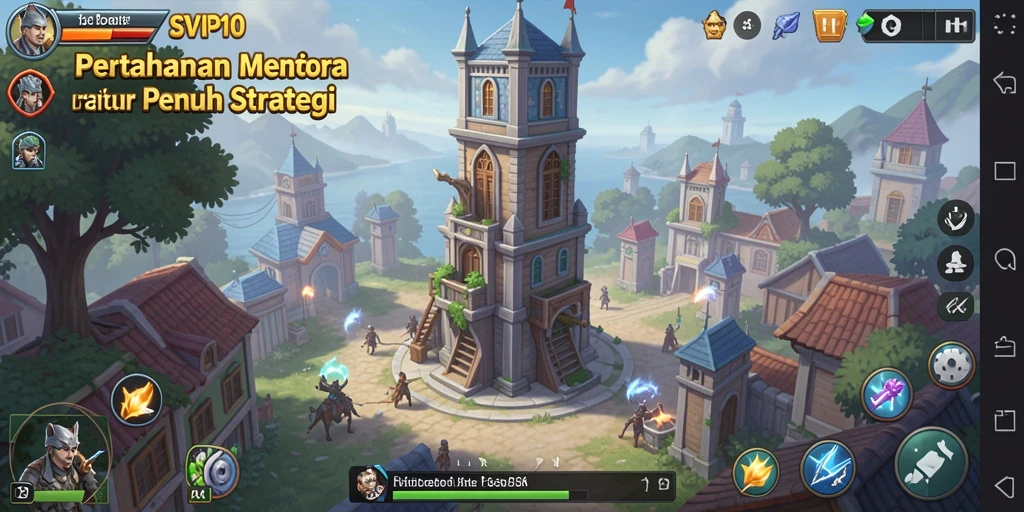 Gameplay menara pertahanan yang menegangkan dan penuh strategi.